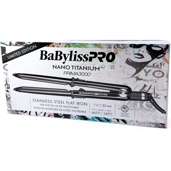 BaByliss PRO Other - BaBylissPRO Nano Titanium Prima3000 1-1/4" Flat Iron (Black)